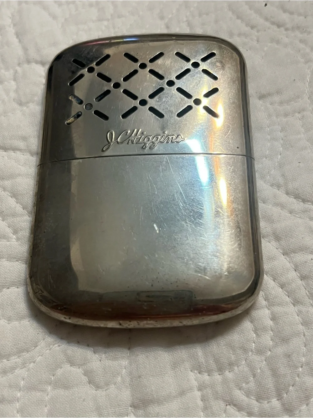 Vintage Silver Hand Warmer / Pocket Heater J. C. Higgins - Sears